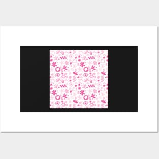 MATISSE ABSTRACT WHITE AND PINK Posters and Art